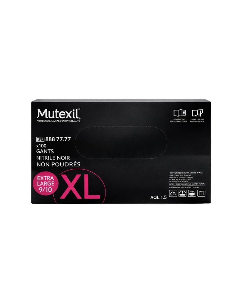 Gant en nitrile noir en taille XL