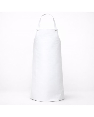 Tablier en caoutchouc blanc boucher
