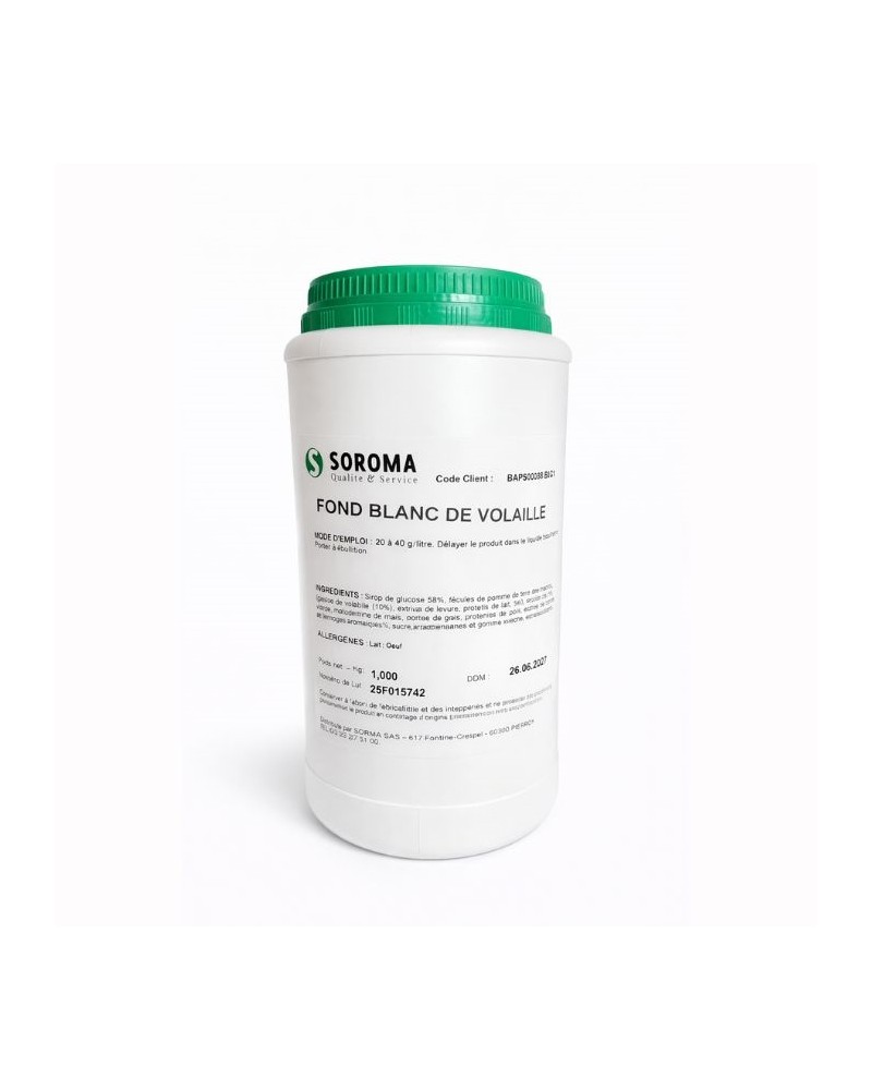 Fond blanc de volaille 1kg