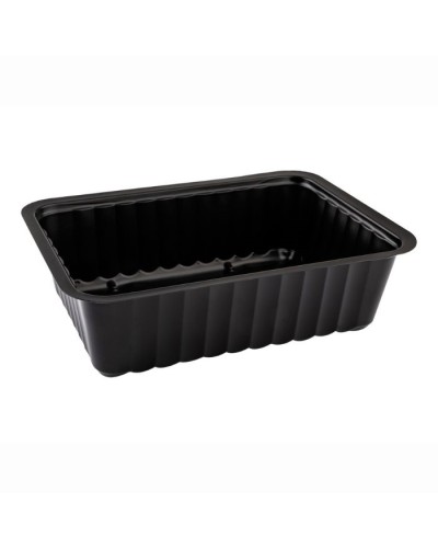 Barquette en plastique noir scellable 1 kg