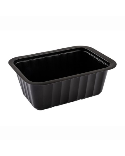 Barquette en plastique noir scellable 250 g