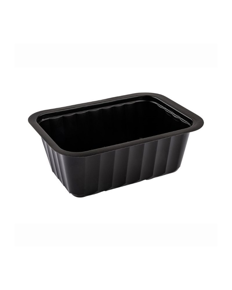 Barquette en plastique noir scellable 250 g