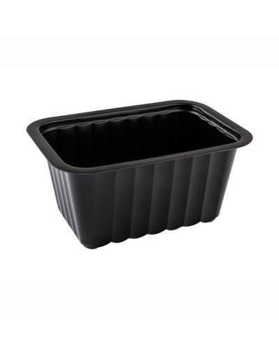Barquette en plastique noir scellable 500g