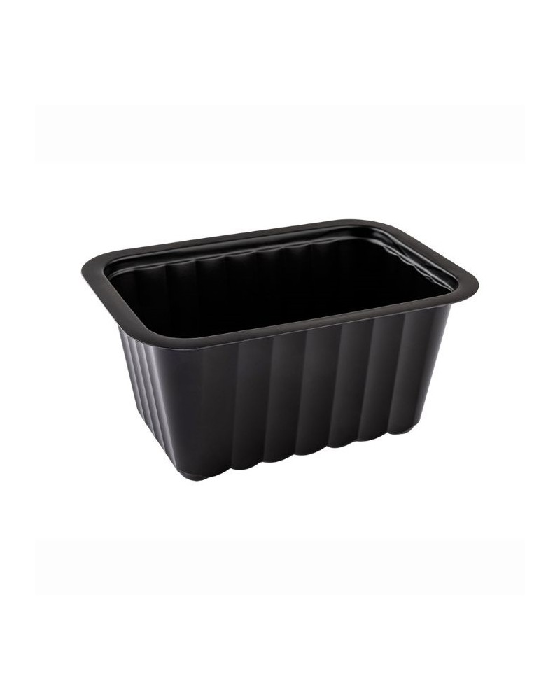 Barquette en plastique noir scellable 500g