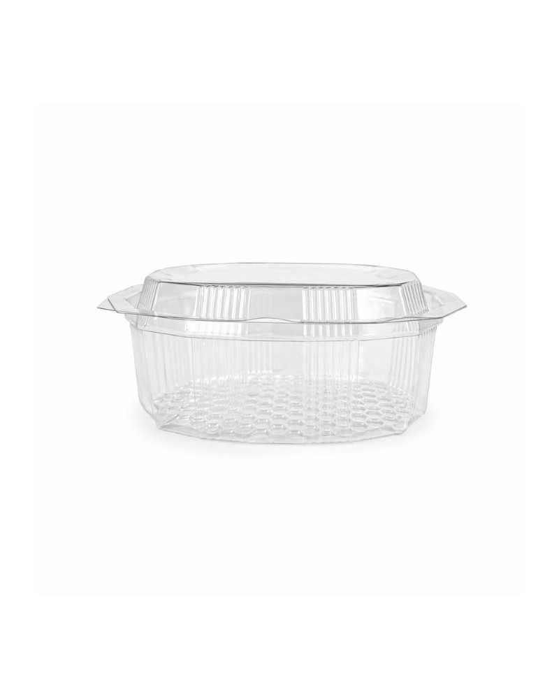 Barquette en plastique cristal refermable 500 g
