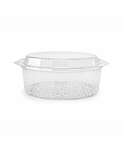 Barquette en plastique cristal refermable 750g