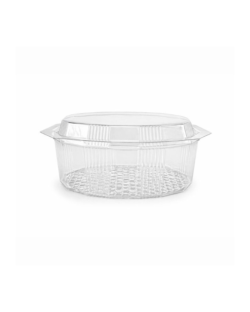 Barquette en plastique cristal refermable 750g