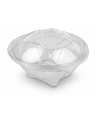 Bol à salade en plastique avec couvercle traiteur