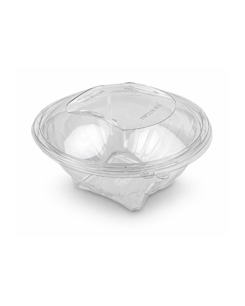 Bol à salade en plastique avec couvercle traiteur