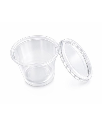 Pot rond en plastique cristal