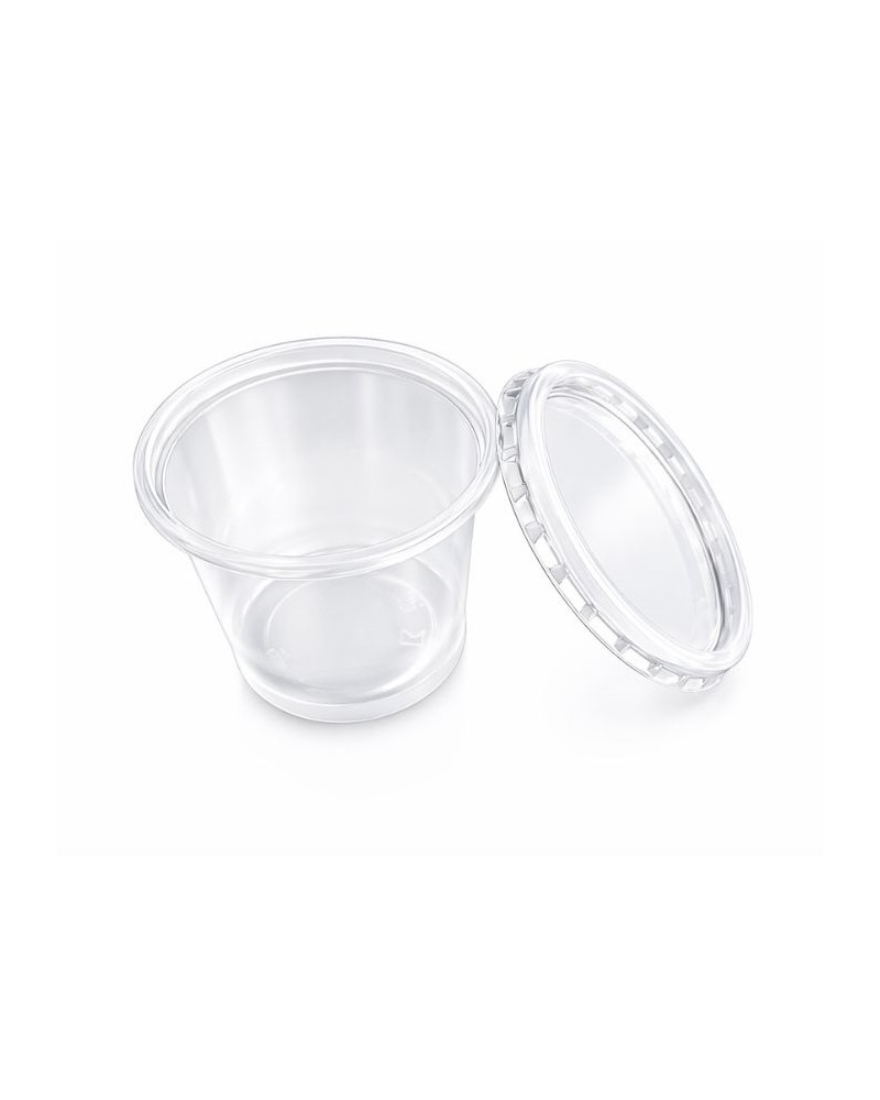 Pot rond en plastique cristal