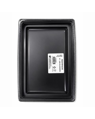 Plateau rectangulaire 280 plastique noir
